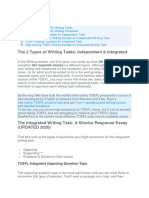 TOEFL Writting Tasks Templates