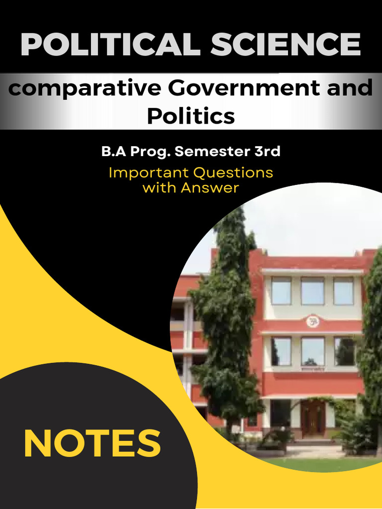 Comparative Government and Politics PDF Separation Of Powers