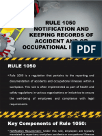 Rule 1050 Notification and Keeping Records of Accident and or Occupational Illnesses