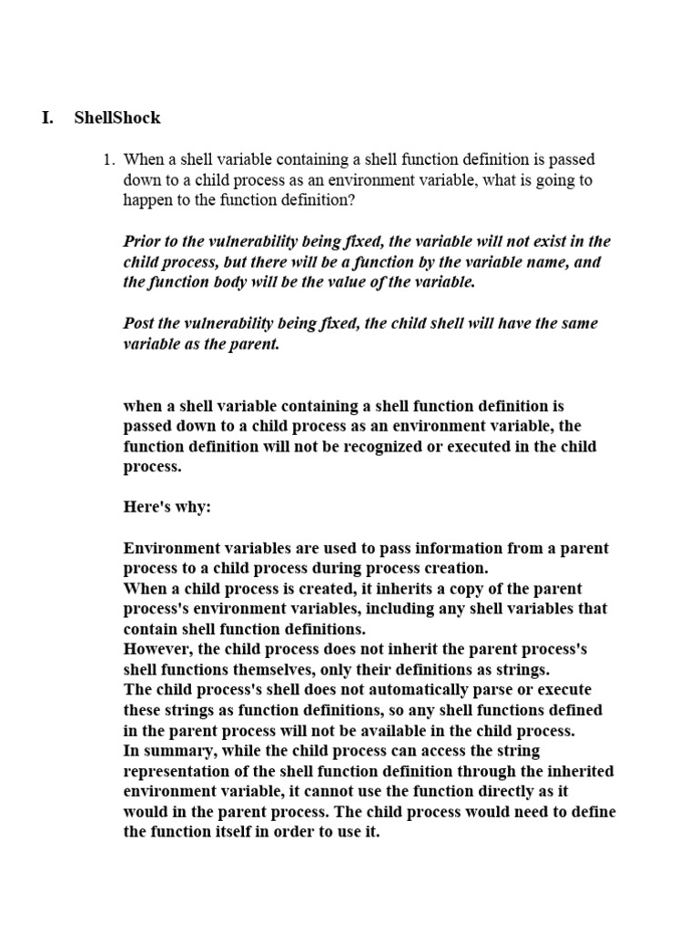 Understanding ShellShock Vulnerability | PDF | Computer Science ...