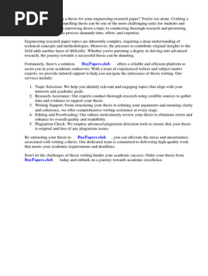 Engineering Research Paper Topics