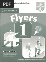 Cambridge Flyers 1 2017 Authentic Exemination Papers Answer Booklet Key