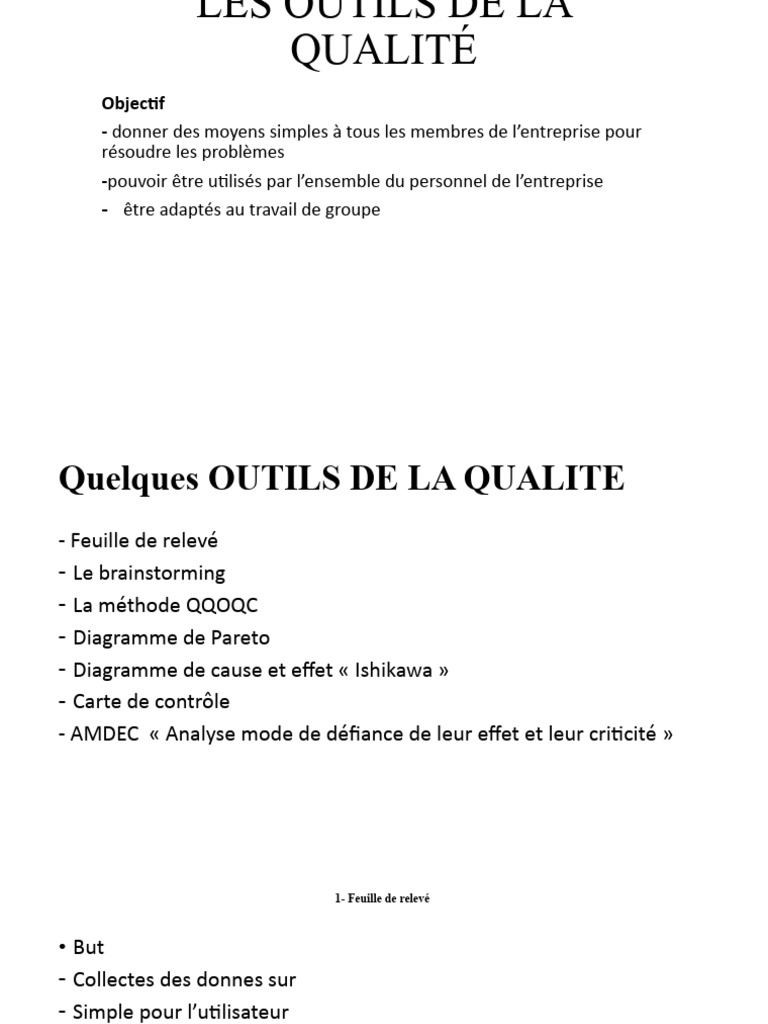 Les Outils de La Qualité | PDF | Histogramme