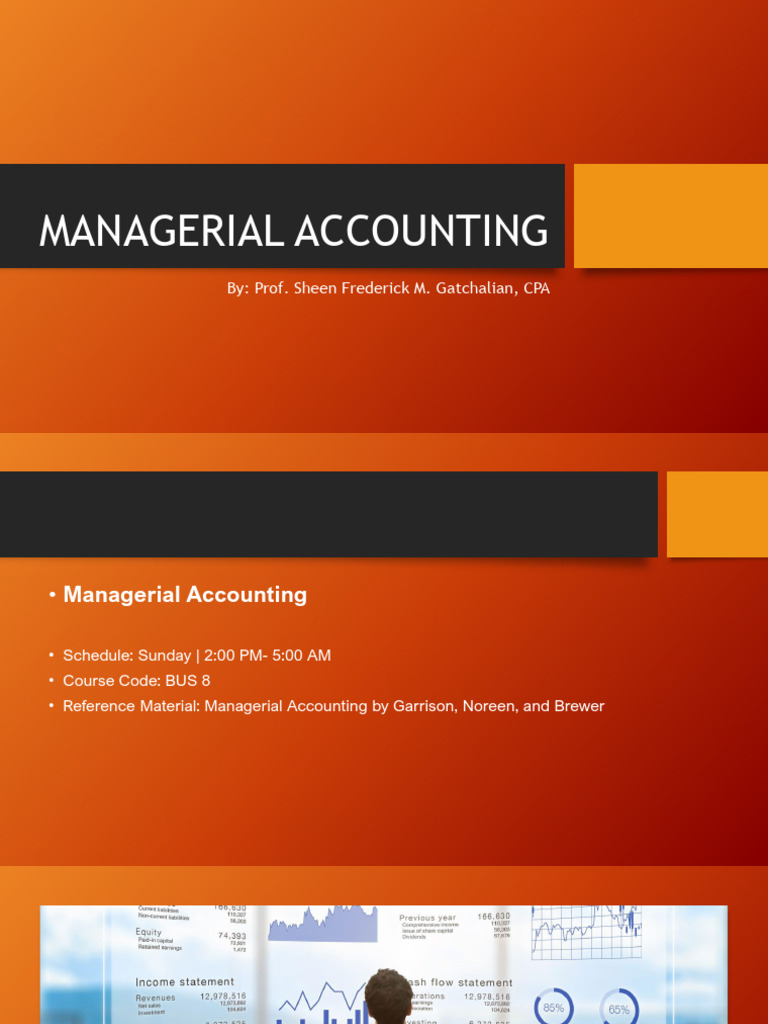 Module 1 Managerial Accounting Overview Pdf Accounting