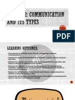 Lesson 2 - Communication and Its Types