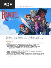 Randel Tales Beta 1.5.11 Walkthrough
