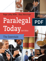 Roger Miller, Mary Meinzinger - Paralegal Today - The Essentials-Cengage Learning (2013)
