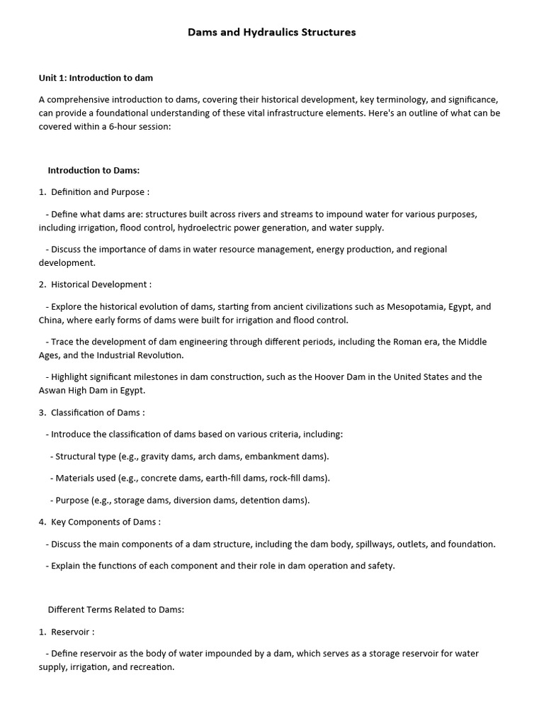 Dams And Hydraulics Structures Pdf Dam Stress Mechanics