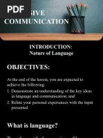 Lesson 1 - Nature of Language