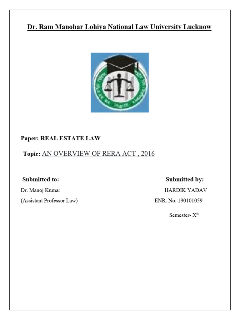Real Estate Law Project | PDF