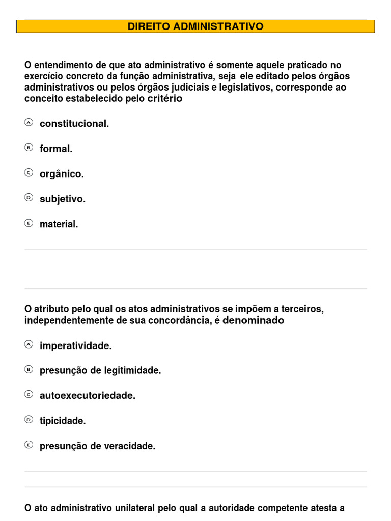 Atos Administrativos: Conceitos e Implicações | PDF | Justiça | Crime e ...
