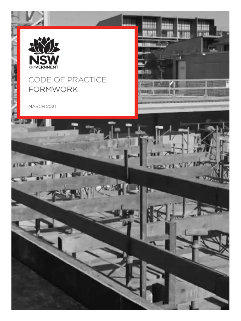 Formwork Code of Practice | PDF | Occupational Safety And Health | Safety