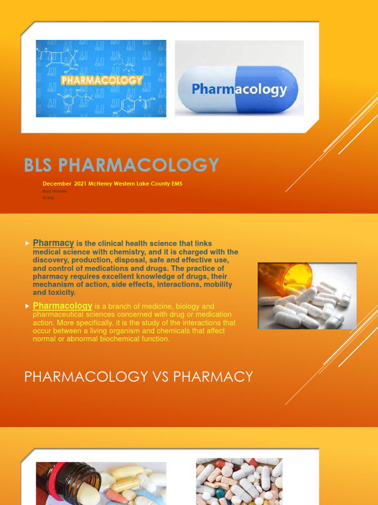 BLS Pharmacology and Medication Guidelines | PDF | Pharmacology | Pharmacy