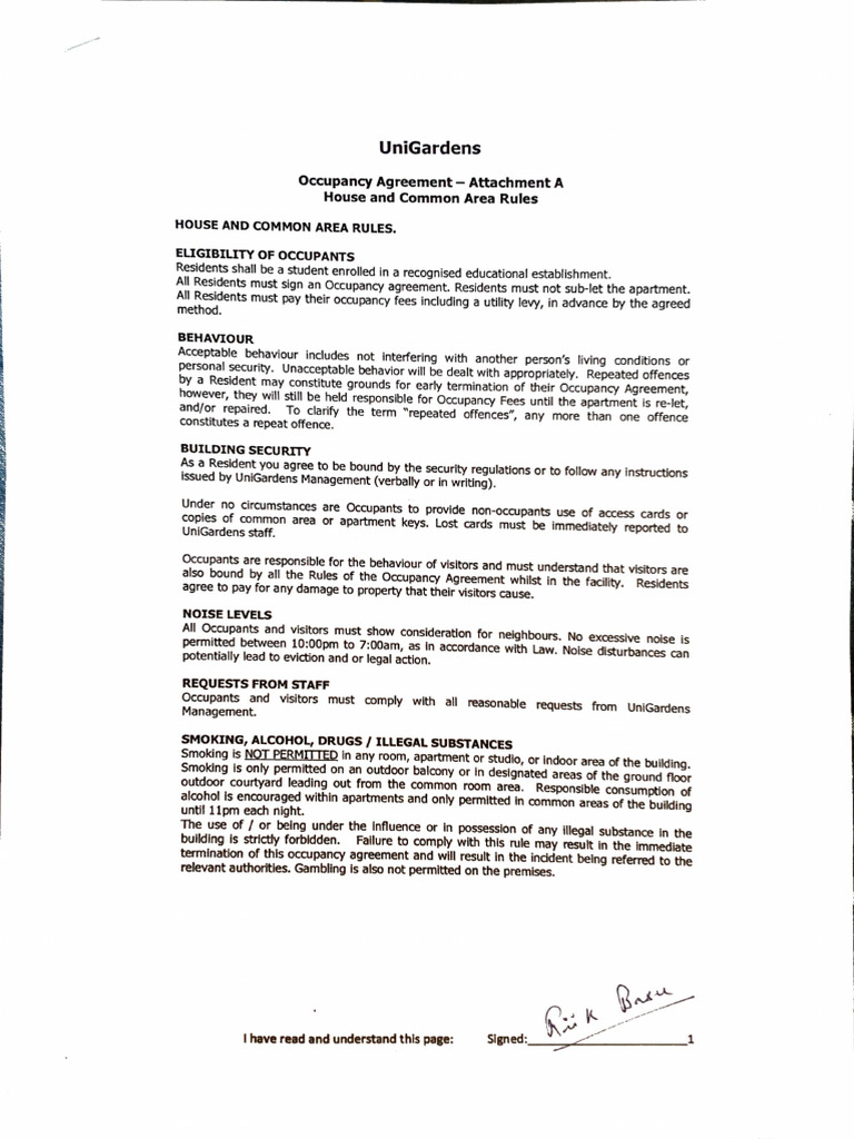 Occupancy Rules | PDF
