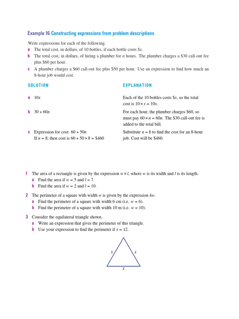 Algebra Basics 7 | PDF