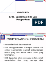 ERD, Spesifikasi File Dan Pengkodean: Minggu Ke 4