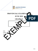 GR 11 Math P1 (English) June 2023 Question Paper