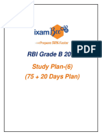 RBI Grade B Batch 6 95 Days Study Plan