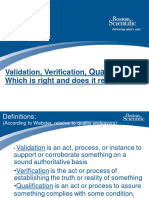Validation Verification Qualification