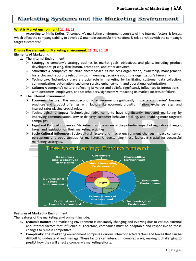 Understanding Marketing Environment Elements | PDF | Marketing ...