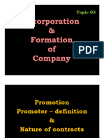 Topic 3 - Icorporation and Formation