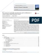 The Concept of Sustainable Manufacturing and Its Definitions - A Content-Analysis Based Literature Review