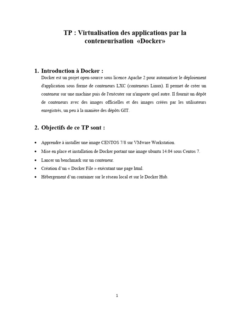 TP Docker | PDF | Variantes Unix | Logiciel