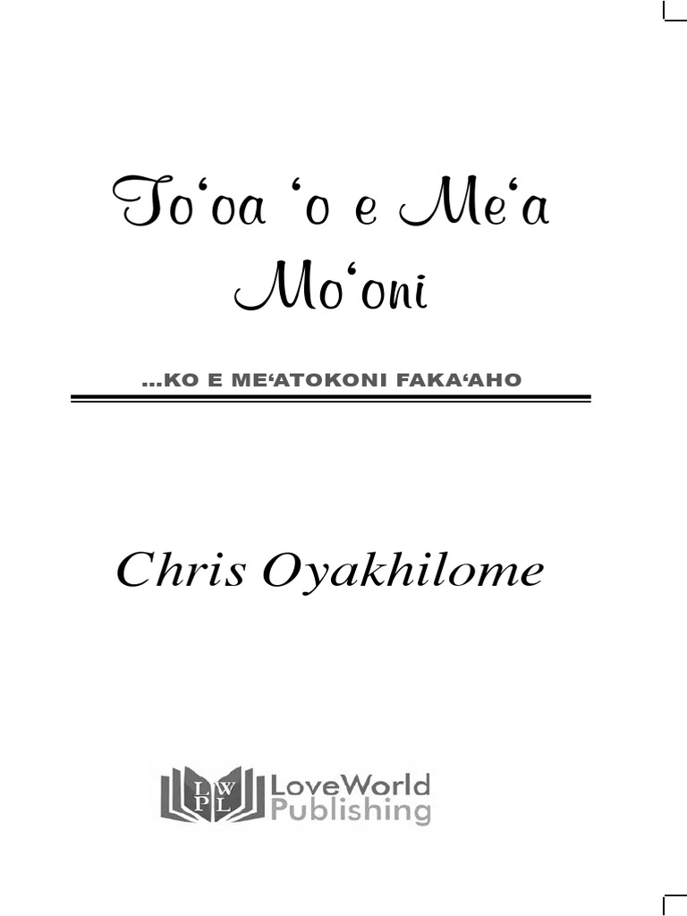 Tongan | PDF | Bible Versions And Translations | Versions Of Literary Works