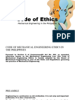 Mechanical Engineering Code of Ethics