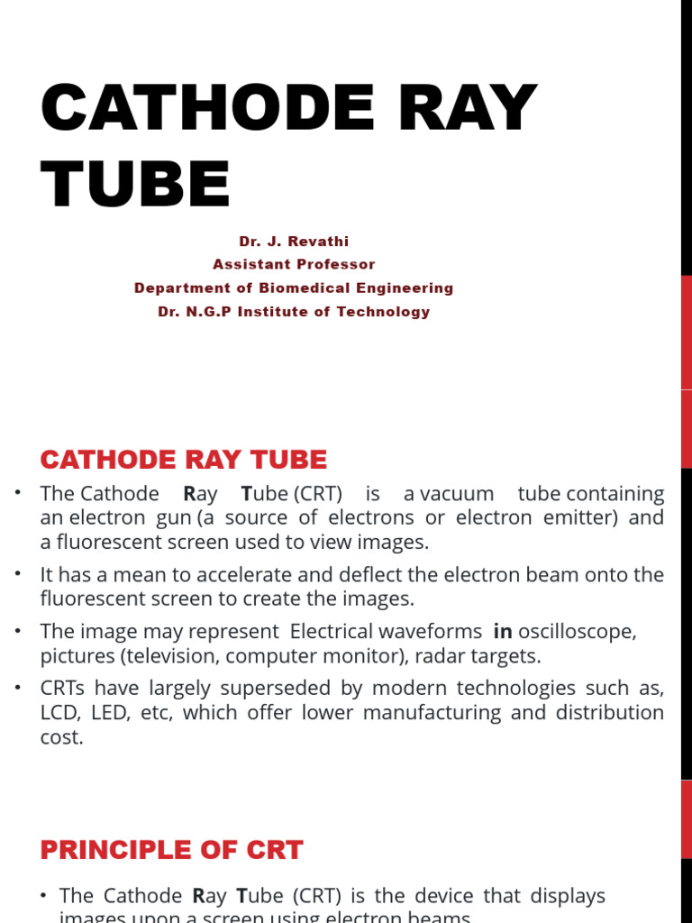 Cathod Ray Tube | PDF | Vacuum Tube | Display Technology