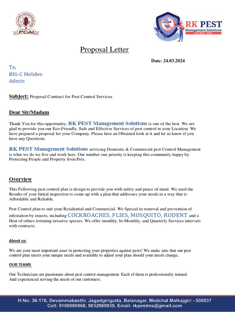 BIG C Quotation | PDF | Pest Control | Pest (Organism)