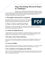 Tips For Writing Psychology Research Paper