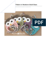 Drowsy - Owl 2 - Hat - Patternt Owl Hat Pattern in Newborn-Adult Sizes