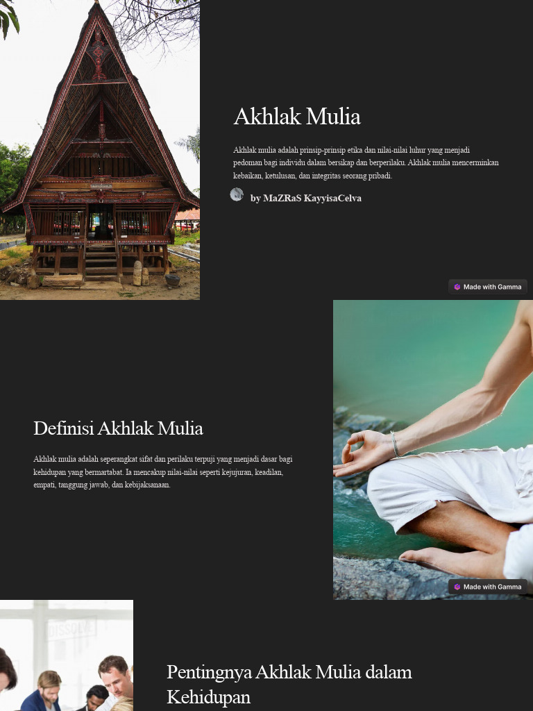 Pentingnya Akhlak Mulia dalam Kehidupan | PDF