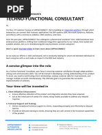 Techno Functional Consultant