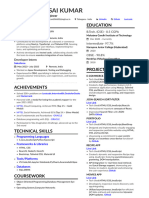 K Sai Kumar Resume PDF