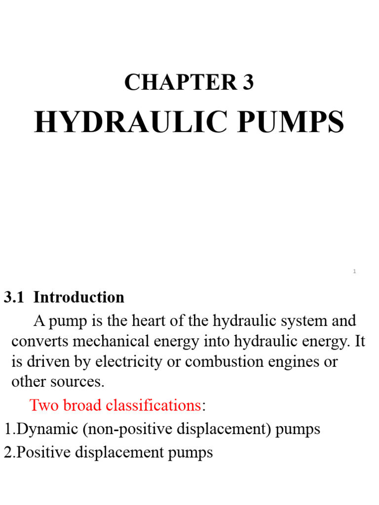 Hydraulic Pump Types and Performance | PDF | Pump | Gear