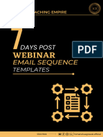 7 Day Post Webinar Sequence