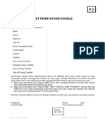 Surat Pernyataan Penyerahan Fotocopy Ijazah Dan SKHUN (P3) 2024