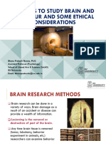 Methods To Study Brain and Behaviour. Ethical Considerations. - Biological Psychology Course - 3rd Sem