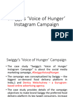 Swiggy's Voice of Hunger' Instagram Campaign