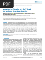 Instruction Set Extension of A RiscV Based SoC For Driver Drowsiness Detection