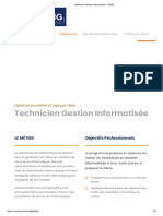 Technicien Gestion Informatisée - ISMIG