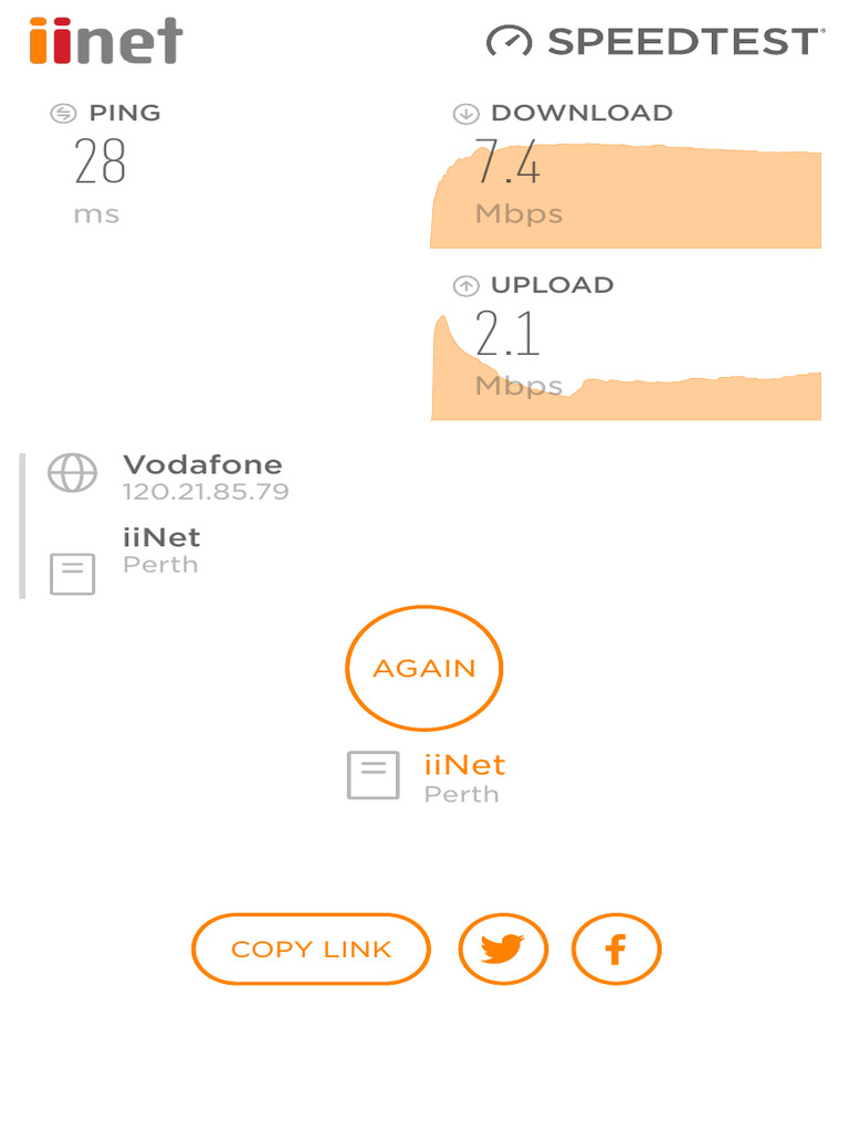 iiNet Speed Test Results for Perth | PDF | Computers