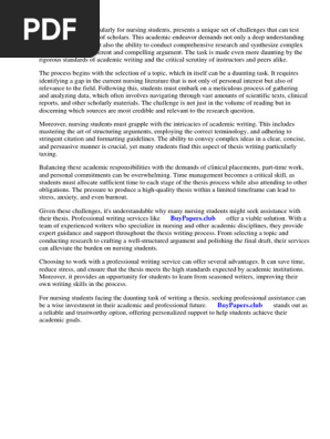 Research Paper for Nursing Students