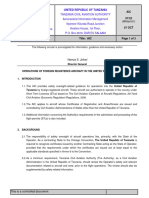 Operations of Foreign Registered Aircraft in The United Republic of Tanzania