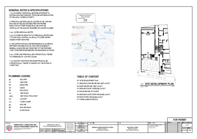 P 0 Site Development Plan Vicinity Map Pdf Plumbing Hydrology