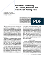 Consumer Responses To Advertising: The Effects of Ad Content, Emotions, and Attitude Toward The Ad On Viewing Time