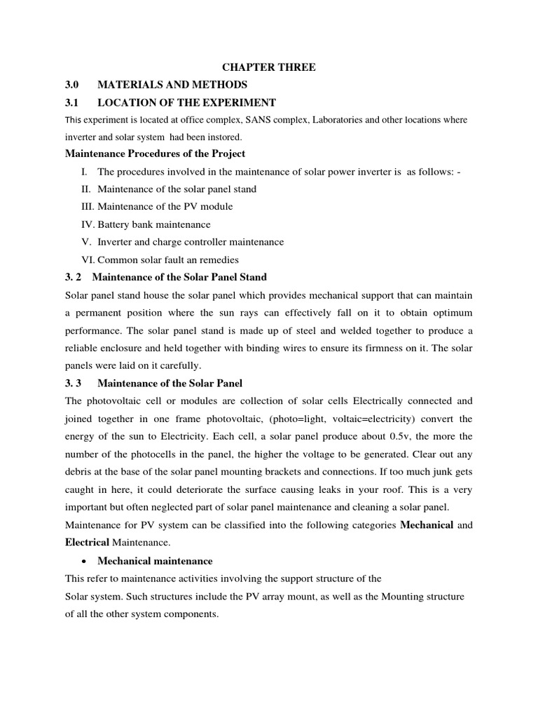 Solar System Maintenance Procedures | PDF | Solar Panel | Power Inverter
