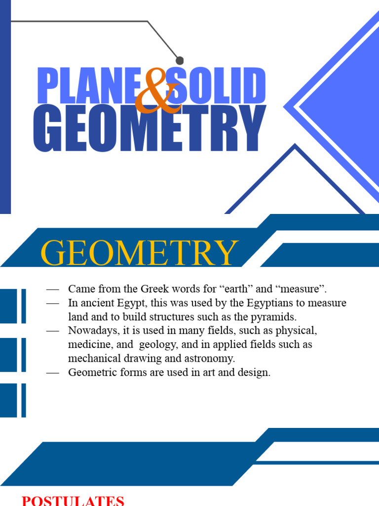 Plane and Solid Geometry Overview | PDF | Circle | Line (Geometry)